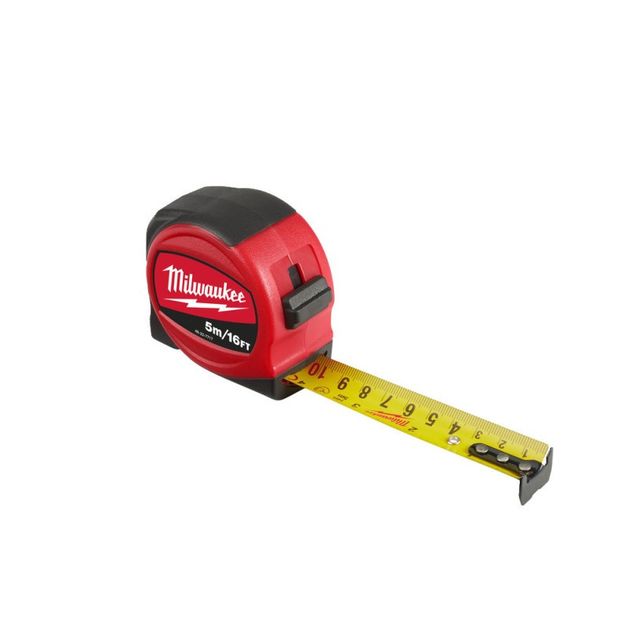 Рулетка MILWAUKEE SLIMLINE S5-16/25 5 м/16 48227717, фото  | SNABZHENIE.com.ua