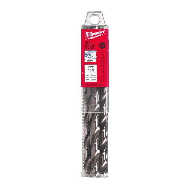 Сверло по металлу HSS-G MILWAUKEE DIN340, 12,0x205мм, 5шт, фото  | SNABZHENIE.com.ua