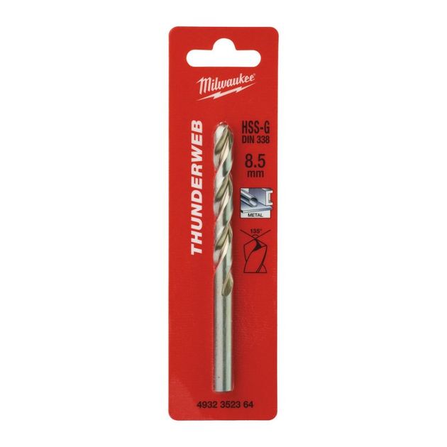 Сверло по металлу THUNDERWEB HSS-G MILWAUKEE 8,5x117мм DIN338, фото  | SNABZHENIE.com.ua