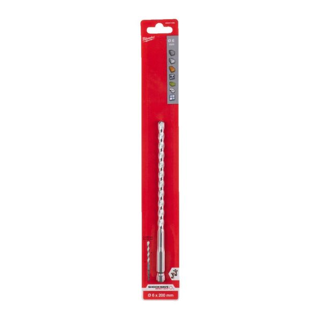 Сверло универсальное ShW HEX MILWAUKEE 6x200 мм, фото  | SNABZHENIE.com.ua