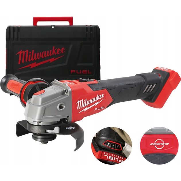 Углошлифовальная машина MILWAUKEE 125 мм M18 FSAGV125XB-0X FUEL, фото  | SNABZHENIE.com.ua