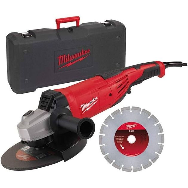 Углошлифовальная машина MILWAUKEE AG22-230DMS-DSET, 230 мм, диск, фото  | SNABZHENIE.com.ua