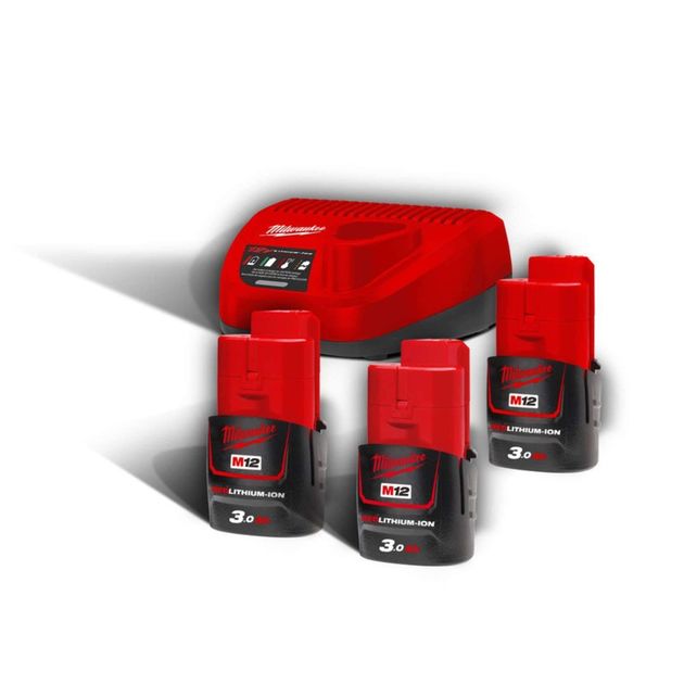 Энергокомплект M12 NRG-303 (3шт + З/У С12С) MILWAUKEE, фото , изображение 2 | SNABZHENIE.com.ua Энергокомплект M12 NRG-303 (3шт + З/У С12С) MILWAUKEE, фото , изображение 2 | SNABZHENIE.com.ua