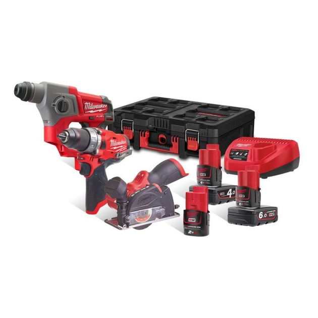 Набор аккумуляторных инструментов Milwaukee M12 FPP3R-6423P, фото  | SNABZHENIE.com.ua
