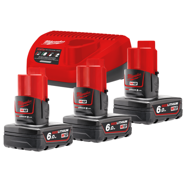 Энергокомплект MILWAUKEE M12 NRG-603 (3x 6,0 Ач), фото  | SNABZHENIE.com.ua