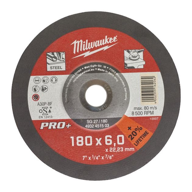 Шлифовальный диск по металлу SG 27/150х6 PRO+ (1 шт) MILWAUKEE, фото , изображение 2 | SNABZHENIE.com.ua Шлифовальный диск по металлу SG 27/150х6 PRO+ (1 шт) MILWAUKEE, фото , изображение 2 | SNABZHENIE.com.ua