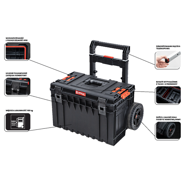 Ящик для инструментов QBRICK SYSTEM ONE Cart 2.0, 641x485x660 мм, фото , изображение 4 | SNABZHENIE.com.ua Ящик для инструментов QBRICK SYSTEM ONE Cart 2.0, 641x485x660 мм, фото , изображение 4 | SNABZHENIE.com.ua