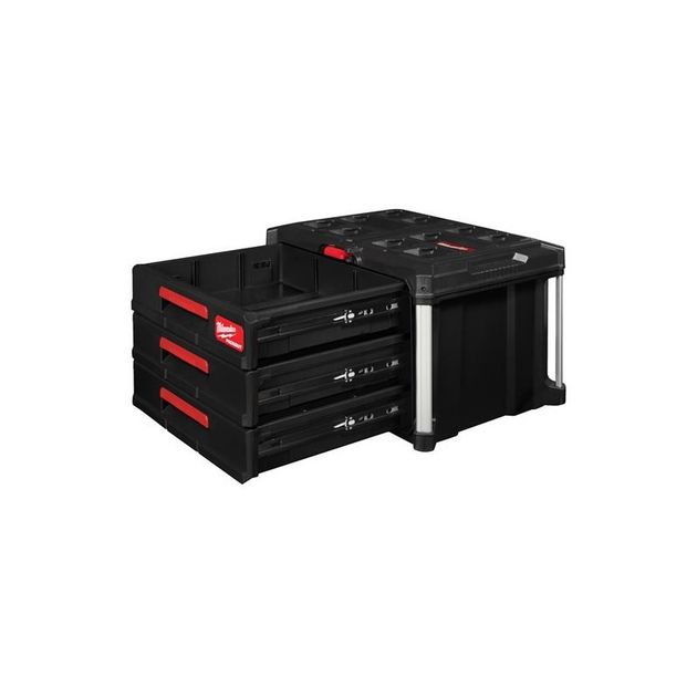 Ящик с тремя выдвижными отсеками MILWAUKEE PACKOUT 4932472130, фото , изображение 3 | SNABZHENIE.com.ua Ящик с тремя выдвижными отсеками MILWAUKEE PACKOUT 4932472130, фото , изображение 3 | SNABZHENIE.com.ua