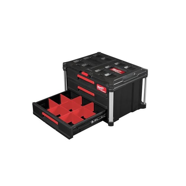 Ящик с тремя выдвижными отсеками MILWAUKEE PACKOUT 4932472130, фото , изображение 2 | SNABZHENIE.com.ua Ящик с тремя выдвижными отсеками MILWAUKEE PACKOUT 4932472130, фото , изображение 2 | SNABZHENIE.com.ua