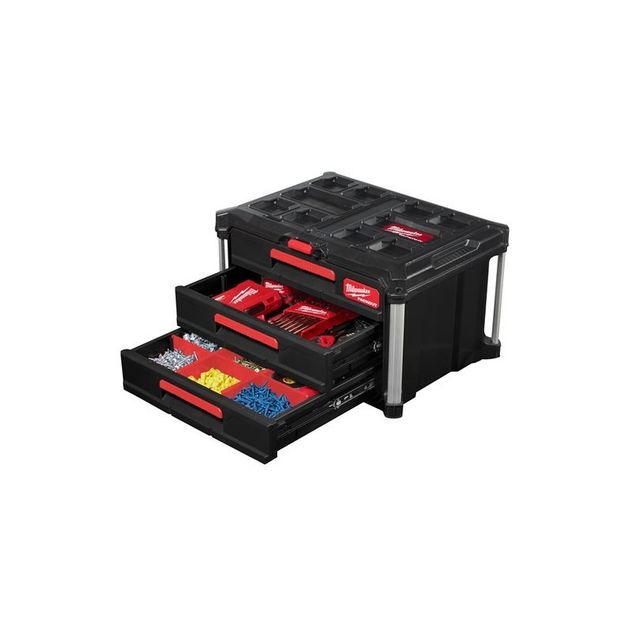 Ящик с тремя выдвижными отсеками MILWAUKEE PACKOUT 4932472130, фото , изображение 5 | SNABZHENIE.com.ua Ящик с тремя выдвижными отсеками MILWAUKEE PACKOUT 4932472130, фото , изображение 5 | SNABZHENIE.com.ua