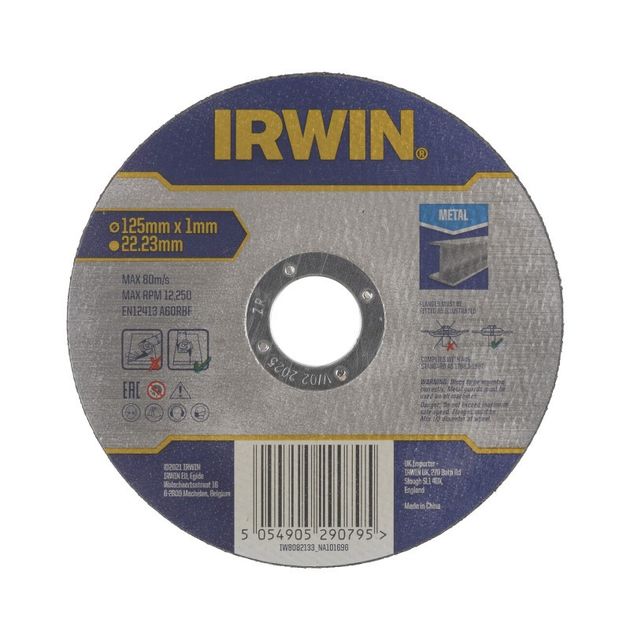 Отрезной диск по металлу IRWIN 125х1мм IW8082133, фото  | SNABZHENIE.com.ua
