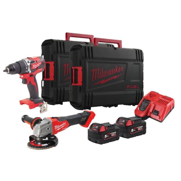Набор аккумуляторных инструментов MILWAUKEE M18 FPP2BG-502X, фото , изображение 2 | SNABZHENIE.com.ua Набор аккумуляторных инструментов MILWAUKEE M18 FPP2BG-502X, фото , изображение 2 | SNABZHENIE.com.ua