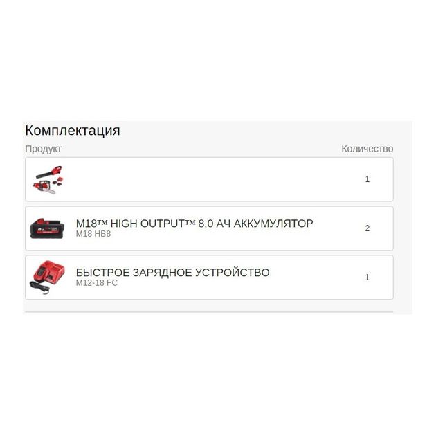 Комбінований садовий комплект M18 FPP2OP2-802 MILWAUKEE, фото , зображення 3 | SNABZHENIE.com.ua Комбінований садовий комплект M18 FPP2OP2-802 MILWAUKEE, фото , зображення 3 | SNABZHENIE.com.ua