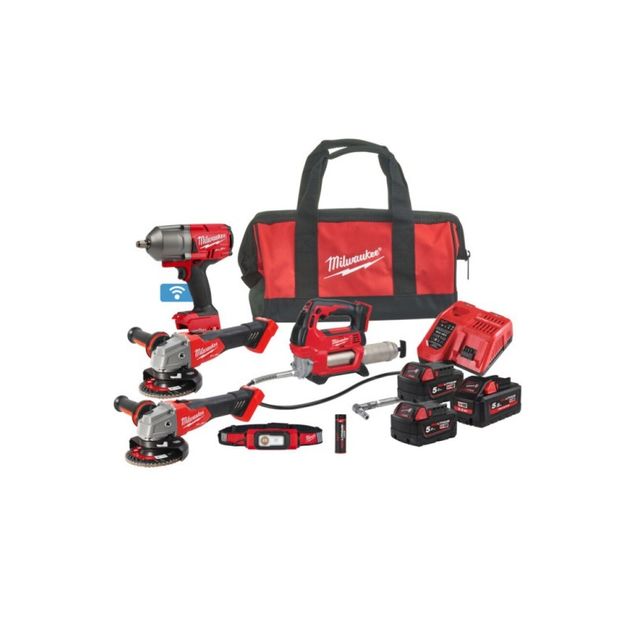 Набор аккумуляторных инструментов Milwaukee M18 FPP5N-554BEU FUEL, фото , изображение 2 | SNABZHENIE.com.ua Набор аккумуляторных инструментов Milwaukee M18 FPP5N-554BEU FUEL, фото , изображение 2 | SNABZHENIE.com.ua