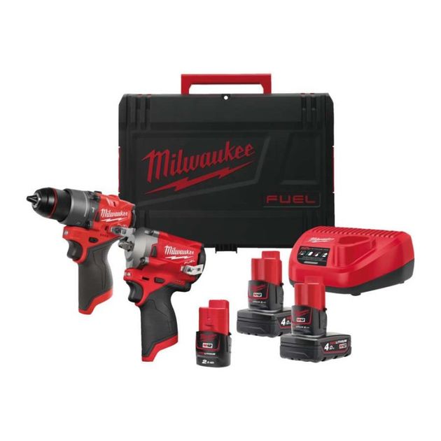 Набор аккумуляторных инструментов Milwaukee M12 FPP2H2-423X, фото  | SNABZHENIE.com.ua