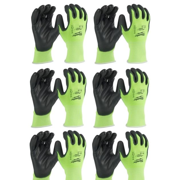 Перчатки Hi-Vis XL/10, уровень порезоустойчивости 1, 12 пар в упаковке, фото  | SNABZHENIE.com.ua
