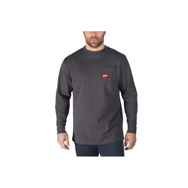 Серая футболка с длинными рукавами Milwaukee WTLSG-M 4933478238, фото , изображение 2 | SNABZHENIE.com.ua