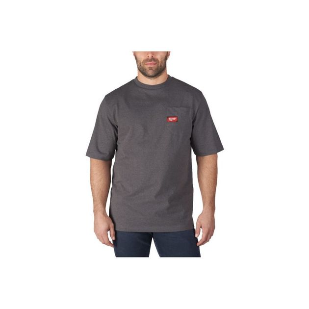 Серая футболка с короткими рукавами Milwaukee WTSSG-XXL 4933478235, фото , изображение 2 | SNABZHENIE.com.ua