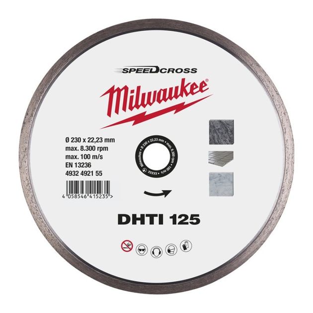 Алмазный диск SPEEDCROSS DHTI 125 мм для керамической плитки MILWAUKEE, фото  | SNABZHENIE.com.ua