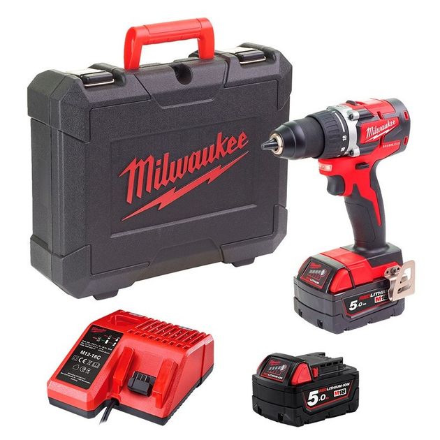 Аккумуляторная бесщёточная дрель-шуруповёрт MILWAUKEE M18 CBLDD-502C, фото , изображение 2 | SNABZHENIE.com.ua