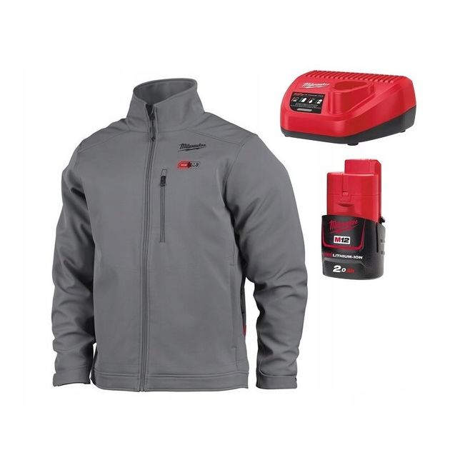 Куртка с подогревом L MILWAUKEE M12 HJGREY5-201 с з/у и аккумулятором, фото  | SNABZHENIE.com.ua
