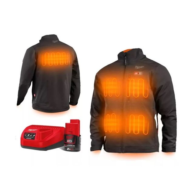 Куртка с подогревом XXL MILWAUKEE M12HJBL5-201, з/у и аккумулятор, фото  | SNABZHENIE.com.ua