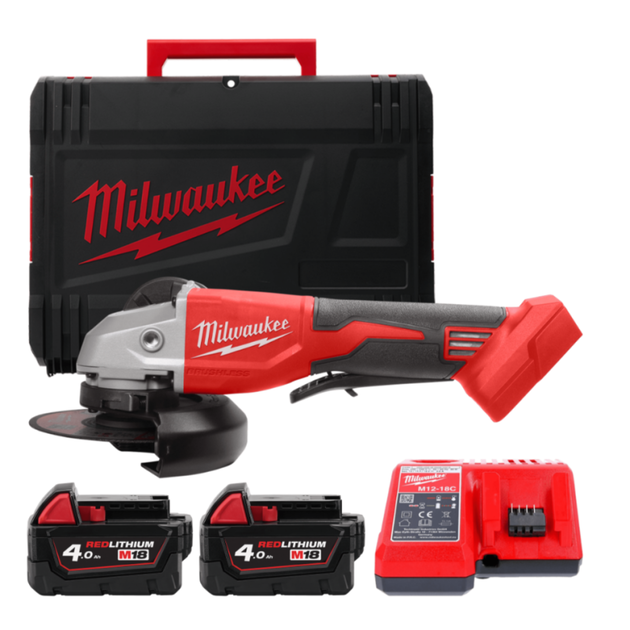 Шлифмашина угловая аккумуляторная 125 мм MILWAUKEE M18 BLSAG125XPD-402X, фото  | SNABZHENIE.com.ua