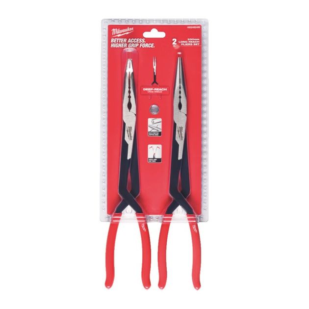 Длинногубцы 2 шт MILWAUKEE LONG REACH PLIER- STRAIGHT, фото  | SNABZHENIE.com.ua