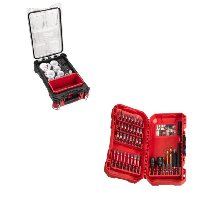 Набор коронок Milwaukee 10 шт + сверла SHOCKWAVE 40 шт в PACKOUT, фото  | SNABZHENIE.com.ua