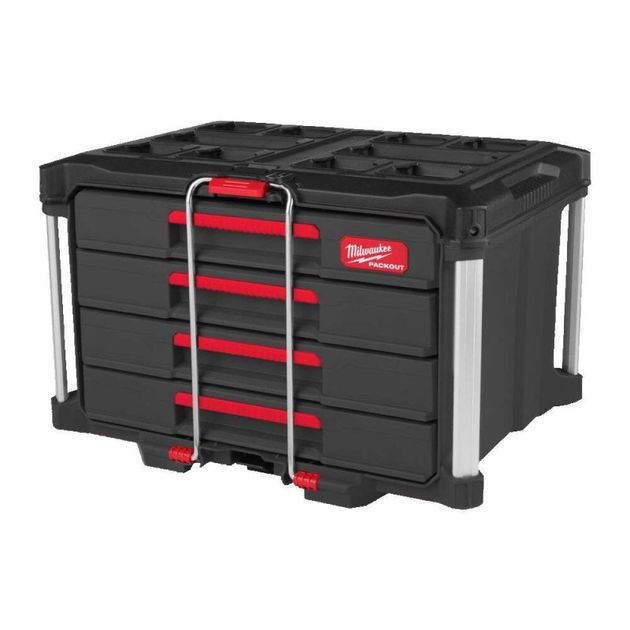 Ящик для инструментов MILWAUKEE PACKOUT с 4 выдвижными отсеками, фото  | SNABZHENIE.com.ua