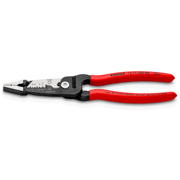 Многофункциональные клещи для электромонтажных работ KNIPEX 13 71 200 ME, фото  | SNABZHENIE.com.ua