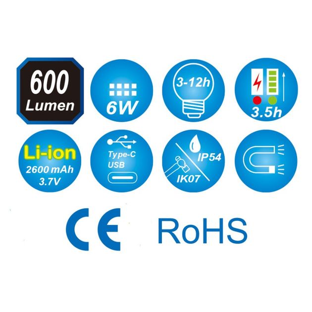 Фонарь світлодіодний 6W COB LED та 1W SMD LED, фото , зображення 2 | SNABZHENIE.com.ua