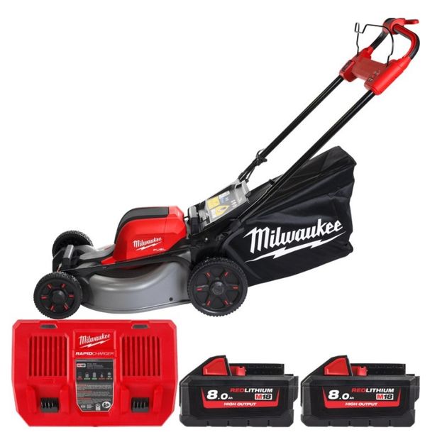 Аккумуляторная газонокосилка самоходная 46см MILWAUKEE M18 F2LM46-802, фото  | SNABZHENIE.com.ua