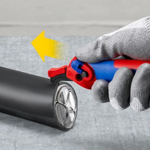 Нож с пяткой двухфункционный KNIPEX 16 50 145 SB, фото , изображение 4 | SNABZHENIE.com.ua Нож с пяткой двухфункционный KNIPEX 16 50 145 SB, фото , изображение 4 | SNABZHENIE.com.ua