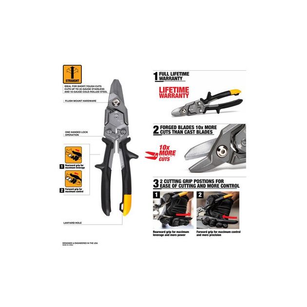 Ножиці по металлу ToughBuilt Bulldog TB-H4-60-B, 243 мм, фото , зображення 2 | SNABZHENIE.com.ua Ножиці по металлу ToughBuilt Bulldog TB-H4-60-B, 243 мм, фото , зображення 2 | SNABZHENIE.com.ua