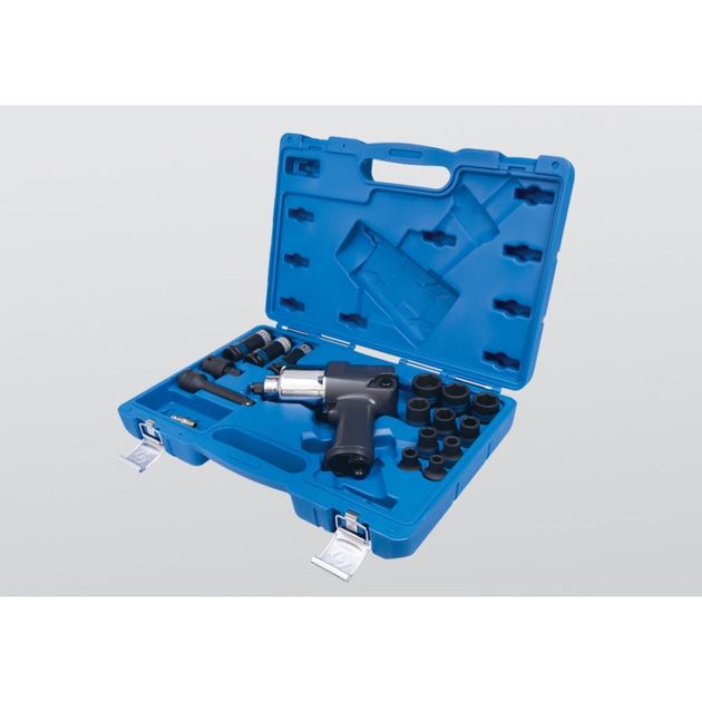 Пневматичний гайковерт 1/2 з набором головок у кейсі 17 предметів 44106AMP01, фото , зображення 2 | SNABZHENIE.com.ua Пневматичний гайковерт 1/2 з набором головок у кейсі 17 предметів 44106AMP01, фото , зображення 2 | SNABZHENIE.com.ua