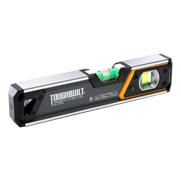 Уровень TOUGHBUILT ПРЕМІУМ 23 см, магнітний з підсвіткою TB-H2-L-M23LH-M, фото  | SNABZHENIE.com.ua