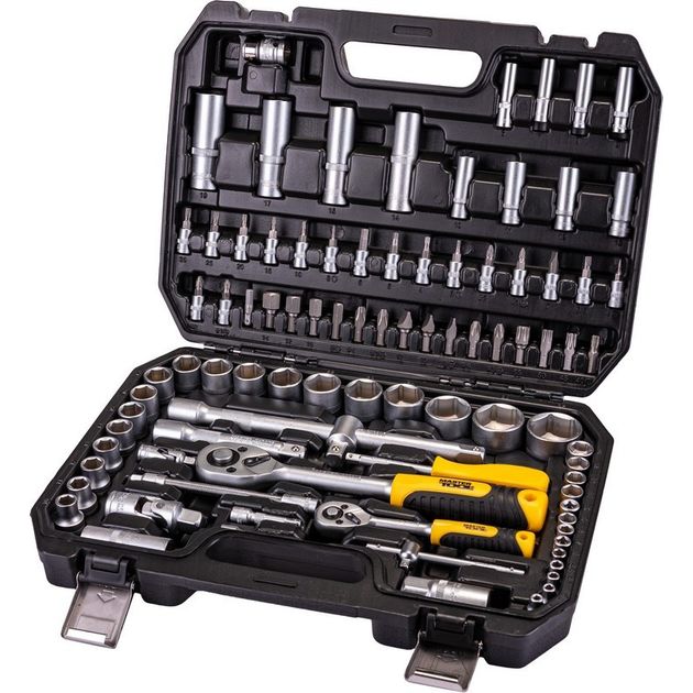 Набор ключей и насадок торцевых MASTERTOOL CrV 1/4" и 1/2" 94 шт 78-5094, фото  | SNABZHENIE.com.ua