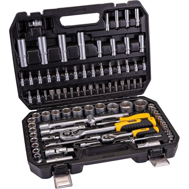 Набор ключей и насадок торцевых MASTERTOOL CrV 1/4" и 1/2" 94 шт 78-5094, фото , зображення 2 | SNABZHENIE.com.ua Набор ключей и насадок торцевых MASTERTOOL CrV 1/4" и 1/2" 94 шт 78-5094, фото , зображення 2 | SNABZHENIE.com.ua