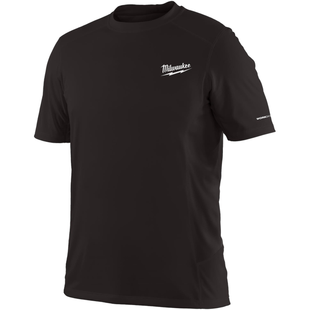 Футболка MILWAUKEE WWSS дихаюча з коротким рукавом, чорна, розмір XL, фото  | SNABZHENIE.com.ua