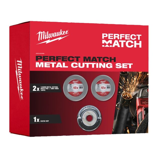 Набор абразивных дисков PRO+ 125 х 1 мм + гайка Fixtec, MILWAUKEE, фото  | SNABZHENIE.com.ua