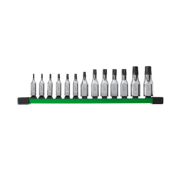 Набор бит Torx 1/4+3/8, 13 предметов (T8-T60) MILWAUKEE, фото  | SNABZHENIE.com.ua