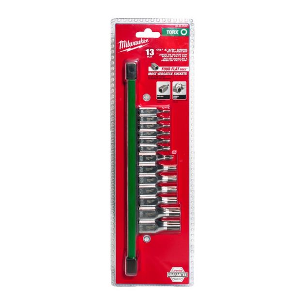 Набор бит Torx 1/4+3/8, 13 предметов (T8-T60) MILWAUKEE, фото , изображение 2 | SNABZHENIE.com.ua Набор бит Torx 1/4+3/8, 13 предметов (T8-T60) MILWAUKEE, фото , изображение 2 | SNABZHENIE.com.ua