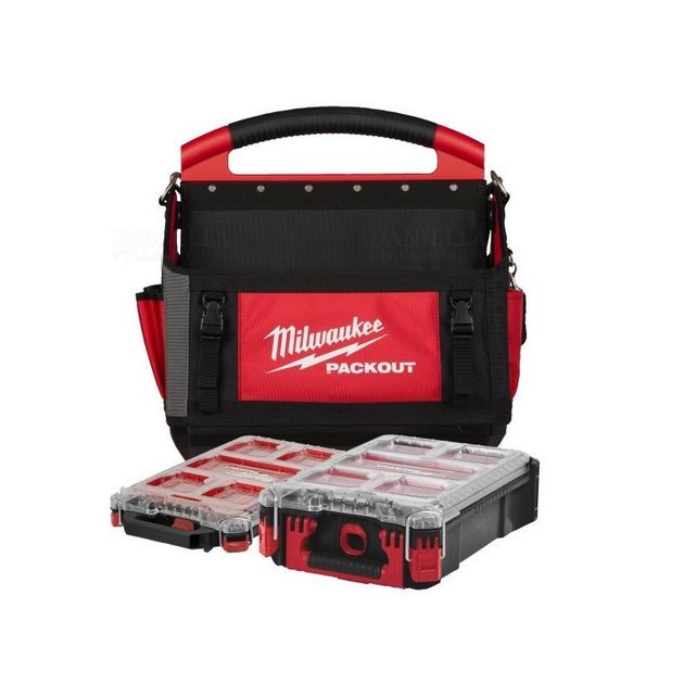 Сумка для инструментов и 2 органайзера MILWAUKEE PACKOUT, набор из 3 частей 4932499040, фото  | SNABZHENIE.com.ua