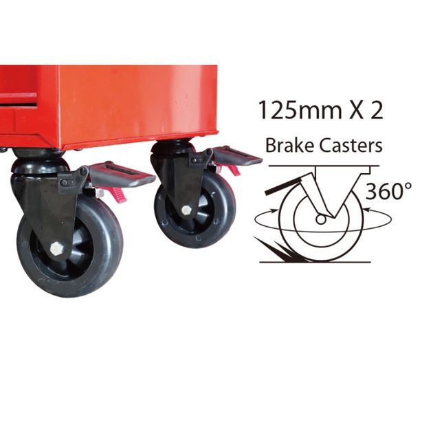 Тумба инструментальная 7 полочная красная KING-TONY, фото , зображення 4 | SNABZHENIE.com.ua Тумба инструментальная 7 полочная красная KING-TONY, фото , зображення 4 | SNABZHENIE.com.ua