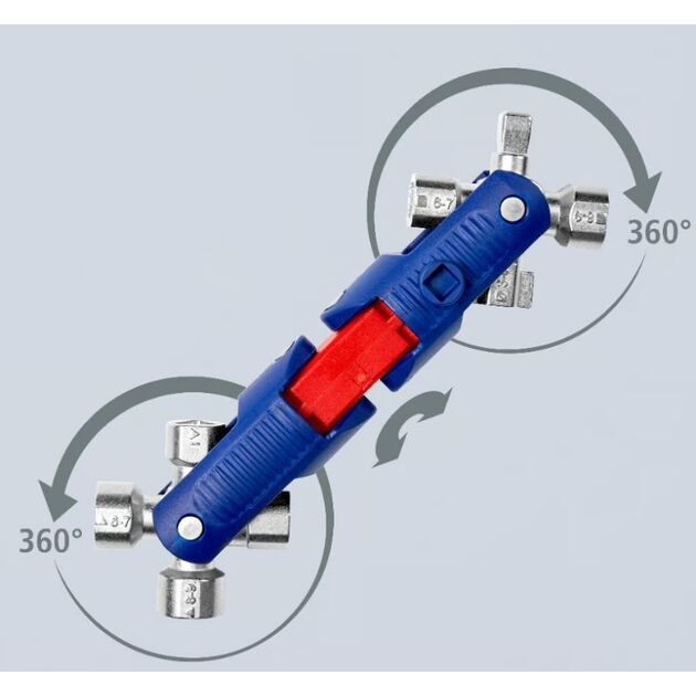Универсальный ключ KNIPEX JointKey Quadro 00 11 06 V04, фото , изображение 2 | SNABZHENIE.com.ua Универсальный ключ KNIPEX JointKey Quadro 00 11 06 V04, фото , изображение 2 | SNABZHENIE.com.ua
