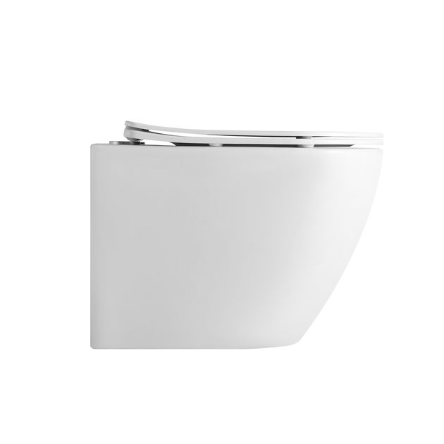 Унитаз Qtap Robin Ultra Quiet безободковый 520x365 мм WHITE с сиденьем Soft-close, фото , изображение 6 | SNABZHENIE.com.ua Унитаз Qtap Robin Ultra Quiet безободковый 520x365 мм WHITE с сиденьем Soft-close, фото , изображение 6 | SNABZHENIE.com.ua