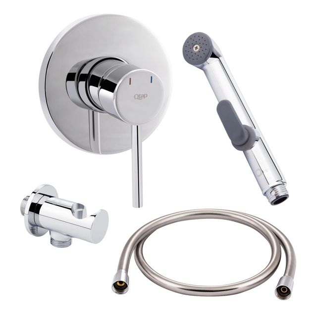 Комплект для гигиенического душа Qtap Spring Chrome: смеситель, подключение, лейка, шланг., фото  | SNABZHENIE.com.ua