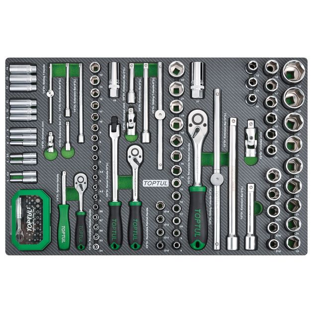 Тележка с инструментом 7 секций 413 ед. серый Bumper серия TOPTUL GE-41330, фото , изображение 2 | SNABZHENIE.com.ua Тележка с инструментом 7 секций 413 ед. серый Bumper серия TOPTUL GE-41330, фото , изображение 2 | SNABZHENIE.com.ua