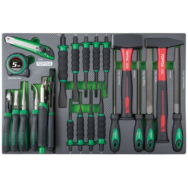 Тележка с инструментом 7 секций 413 ед. серый Bumper серия TOPTUL GE-41330, фото , изображение 4 | SNABZHENIE.com.ua Тележка с инструментом 7 секций 413 ед. серый Bumper серия TOPTUL GE-41330, фото , изображение 4 | SNABZHENIE.com.ua